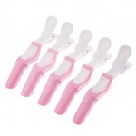 Clesti de coafor Crocodil CRD08CC Alb cu Roz, 5 bucati